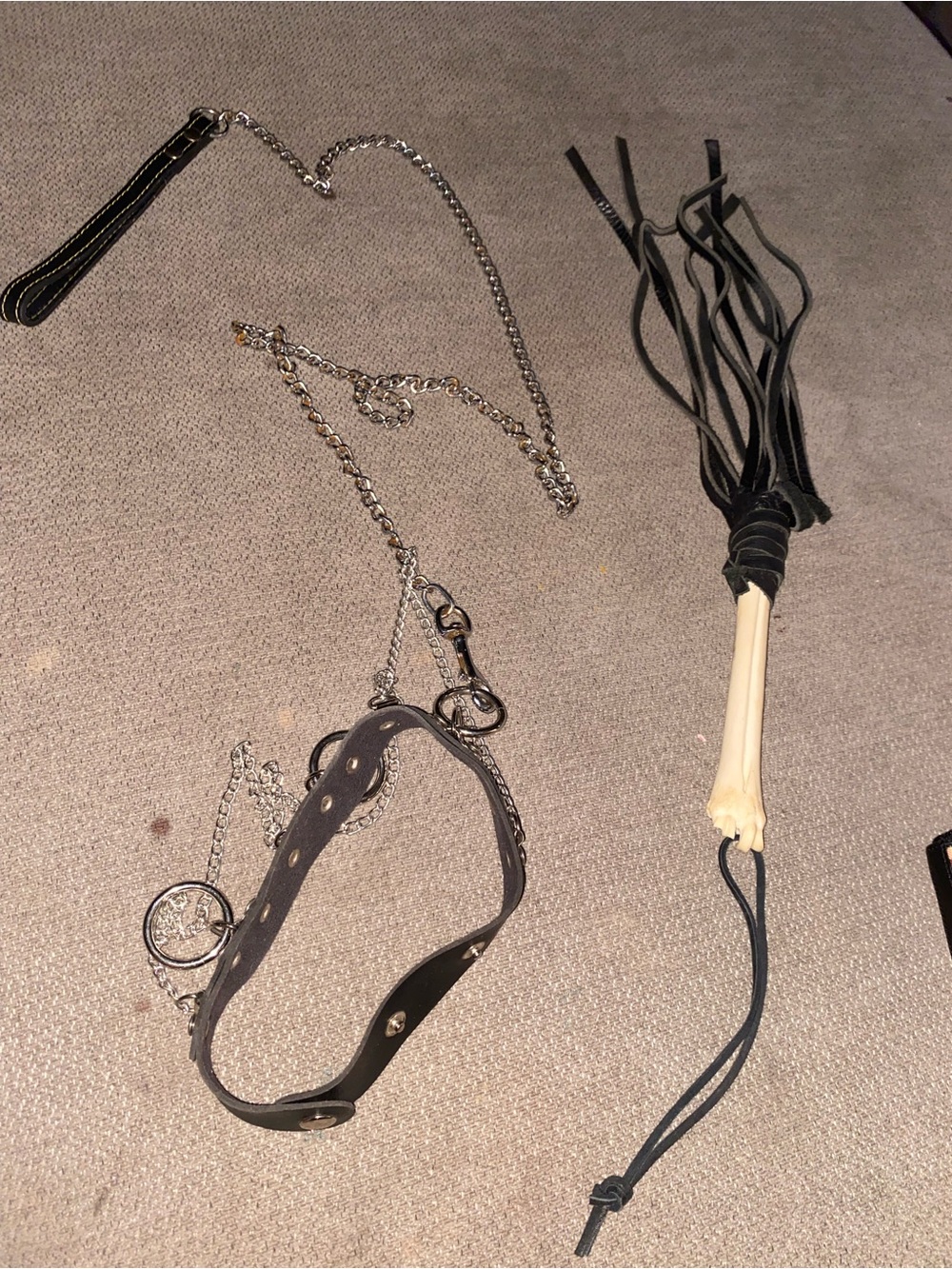 Black Leather Wrist Strap with Tassel Accent